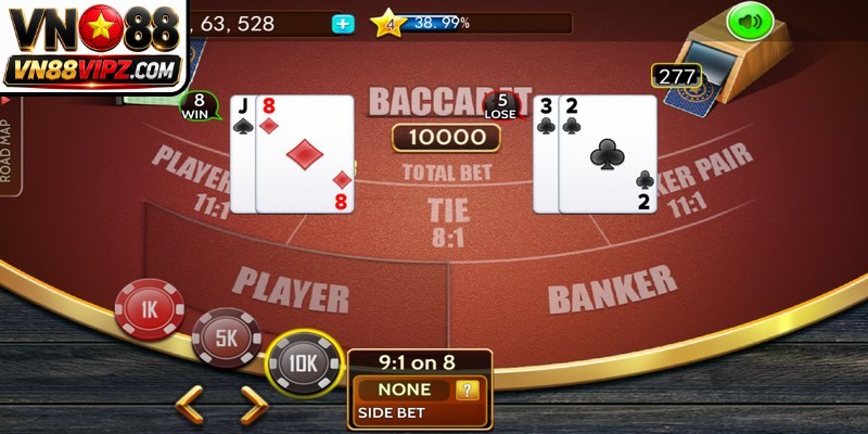 Luật chơi baccarat VN88 online cơ bản game thủ cần nắm rõ