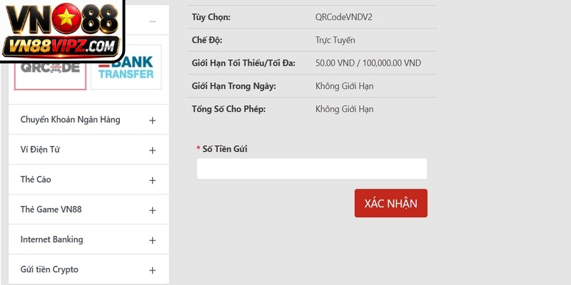 Quy trình luân chuyển nạp tiền VN88 diễn ra thuận lợi
